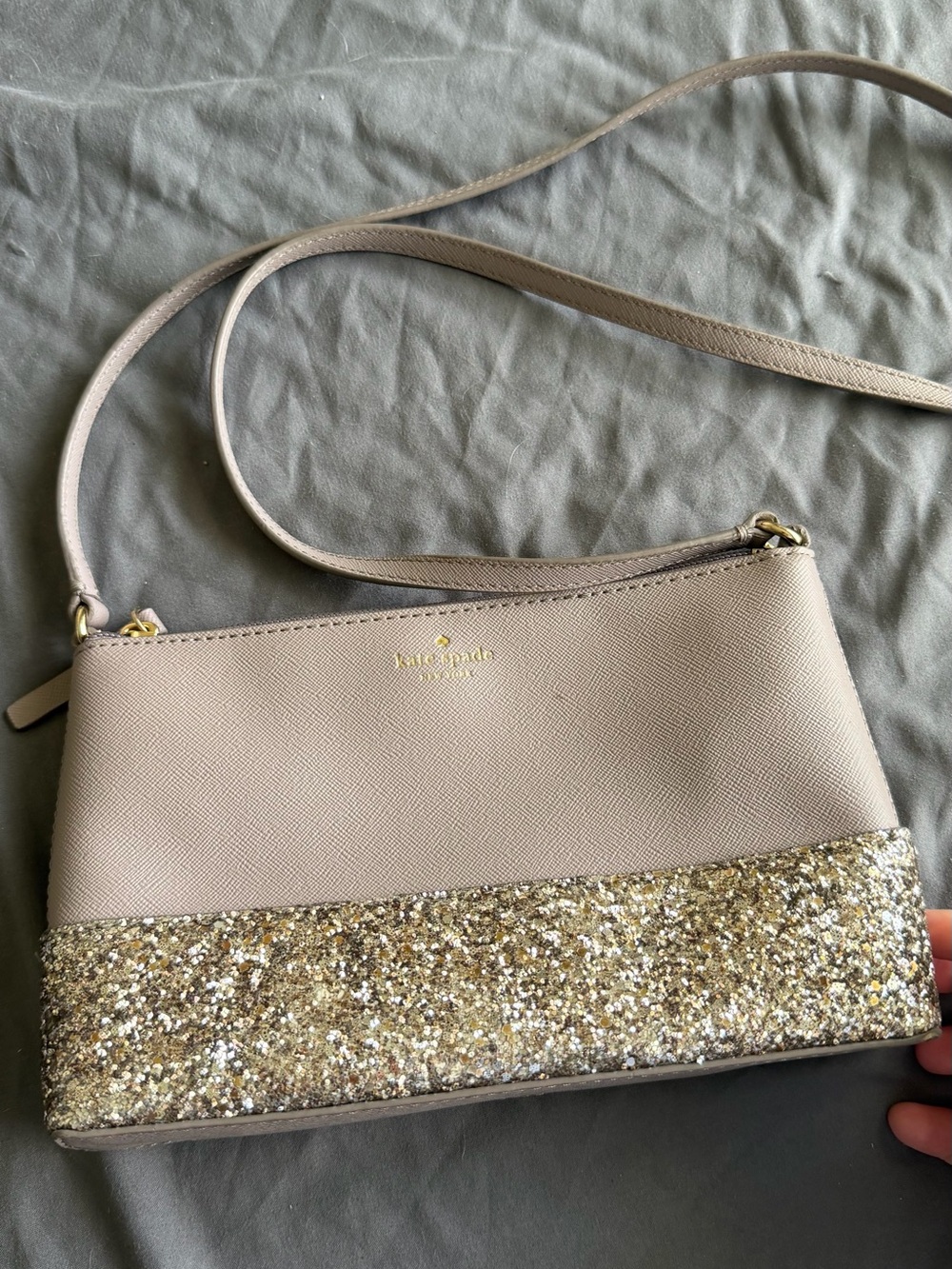 Kate Spade New York Ramey Greta Court Glitter Crossbody Bag